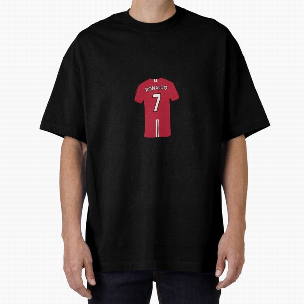 Cristiano Ronaldo Number 7 Jersey Illustration Oversized T-Shirt Follow the Final Road of FIFA World Cup 2026 for Fans of Mbappe and Spain, Bringing Worldwide Fan Energy, Dramatic Goals, Stadium Lights and Championship Celebrations; Ideal for Fans