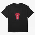 Cristiano Ronaldo Number 7 Jersey Illustration Oversized T-Shirt Follow the Final Road of FIFA World Cup 2026 for Fans of Mbappe and Spain, Bringing Worldwide Fan Energy, Dramatic Goals, Stadium Lights and Championship Celebrations; Ideal for Fans