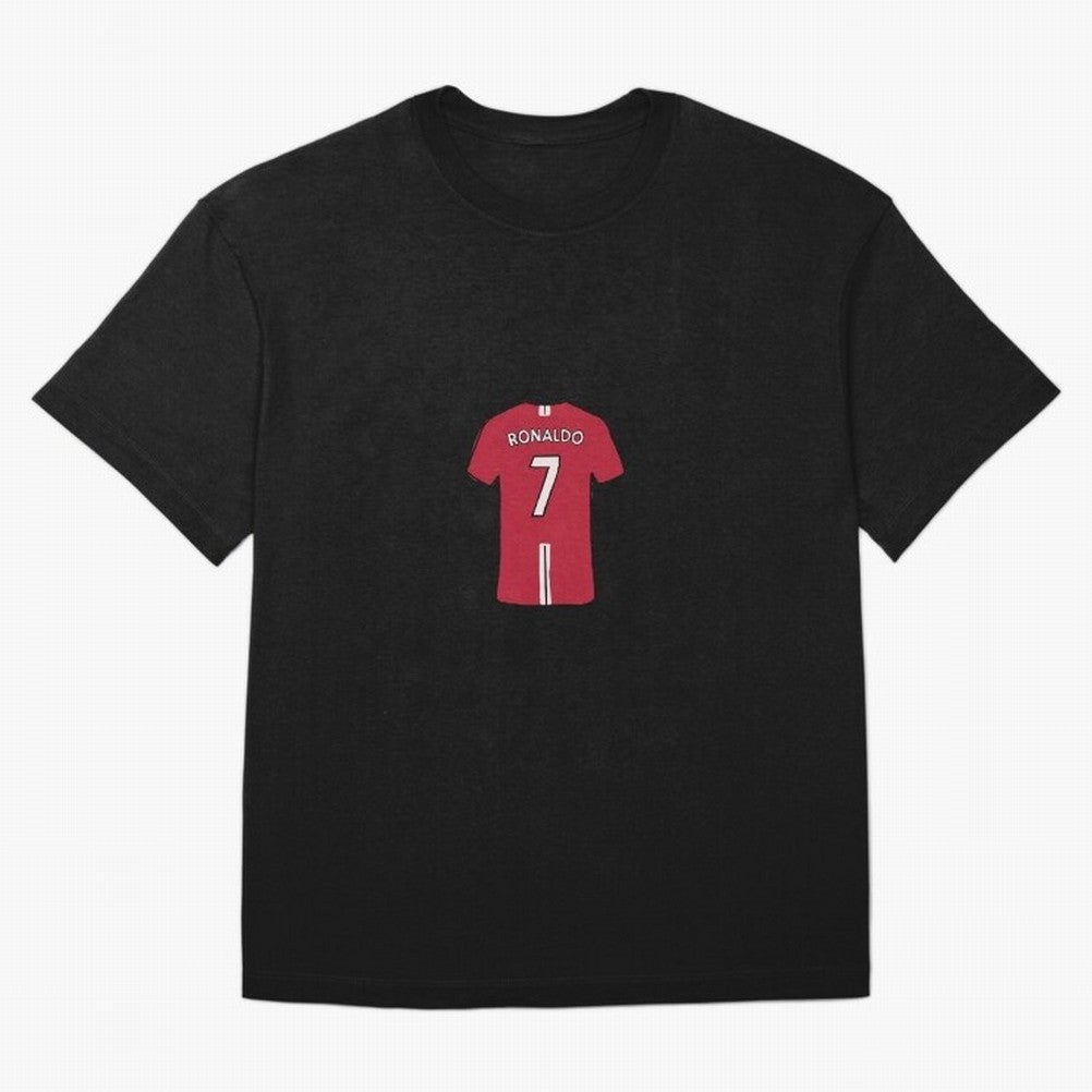 Cristiano Ronaldo Number 7 Jersey Illustration Oversized T-Shirt Follow the Final Road of FIFA World Cup 2026 for Fans of Mbappe and Spain, Bringing Worldwide Fan Energy, Dramatic Goals, Stadium Lights and Championship Celebrations; Ideal for Fans