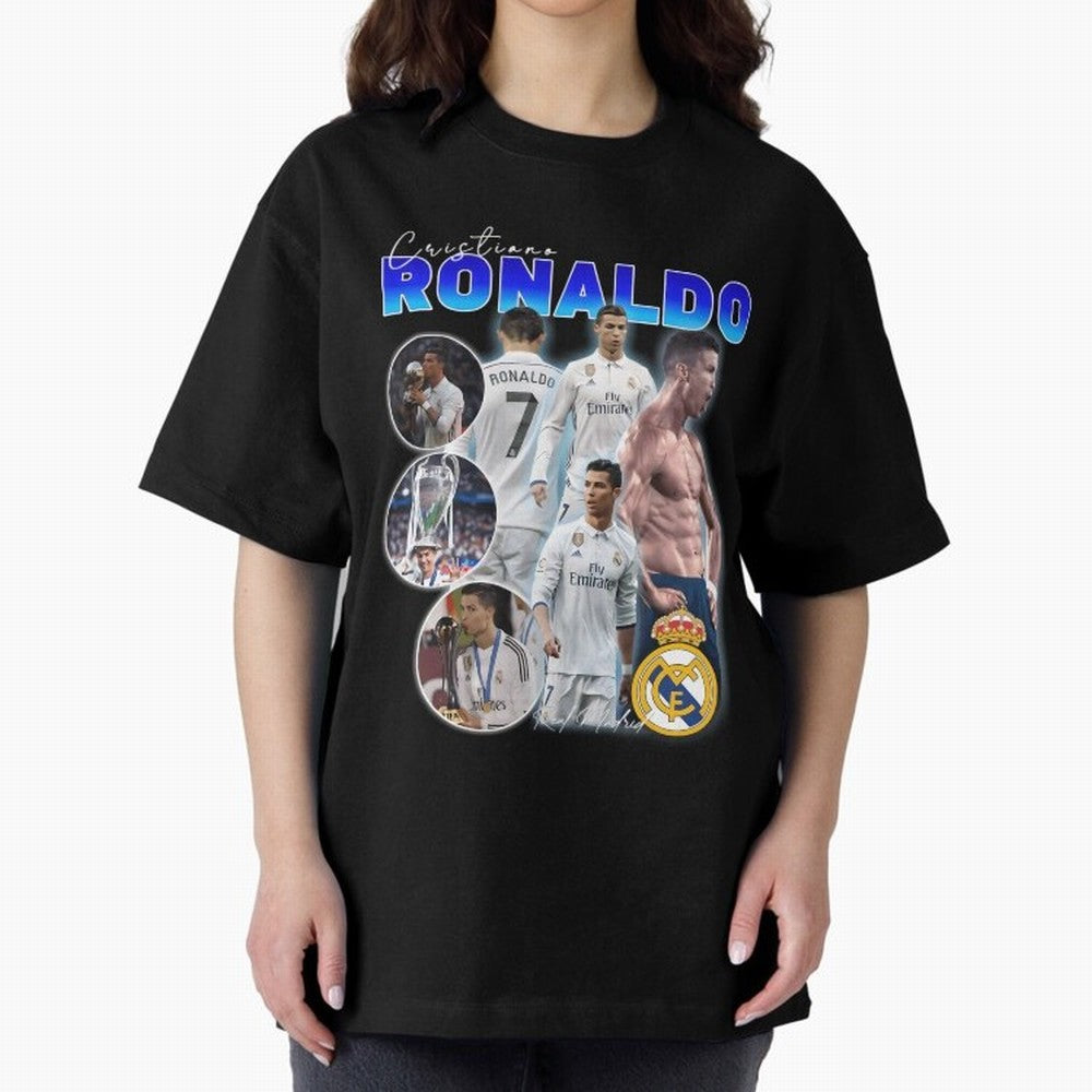 CR7 Real Madrid Poster ¨C For Football Fans and Gift For Ronaldo Supporters Oversized T-Shirt Relive FIFA World Cup 2026 Group Stage for Fans of Messi and Portugal, Bringing Worldwide Fan Energy, Dramatic Goals, Stadium Lights and Championship