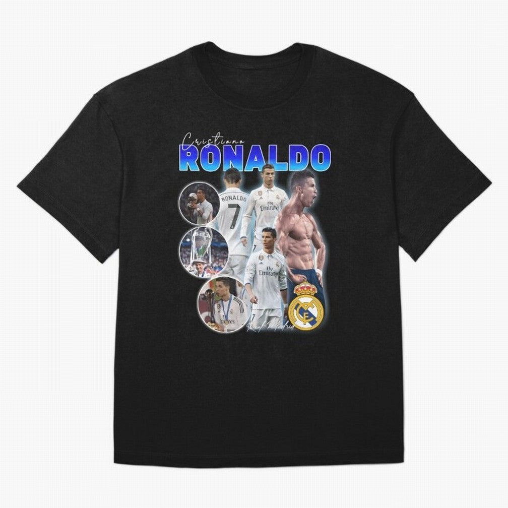 CR7 Real Madrid Poster ¨C For Football Fans and Gift For Ronaldo Supporters Oversized T-Shirt Relive FIFA World Cup 2026 Group Stage for Fans of Messi and Portugal, Bringing Worldwide Fan Energy, Dramatic Goals, Stadium Lights and Championship