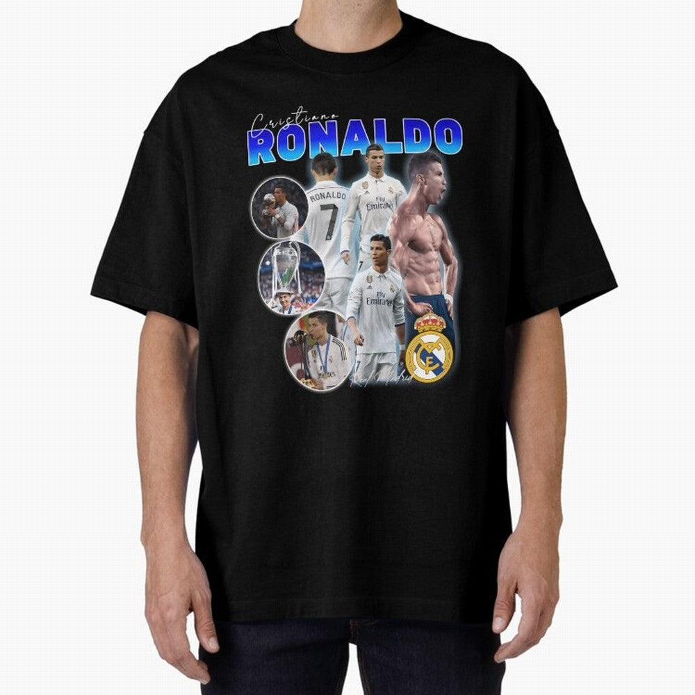 CR7 Real Madrid Poster ¨C For Football Fans and Gift For Ronaldo Supporters Oversized T-Shirt Relive FIFA World Cup 2026 Group Stage for Fans of Messi and Portugal, Bringing Worldwide Fan Energy, Dramatic Goals, Stadium Lights and Championship