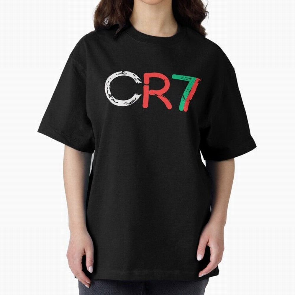 CR7 Portugal Colors Poster For Football Fans, Gift For Soccer Lovers Oversized T-Shirt Live the Energy of Global Football Passion for FIFA World Cup 2026, Centered on Messi, CR7 and Mbappe, Portugal, Worldwide Fan Energy, Dramatic Goals, Stadium