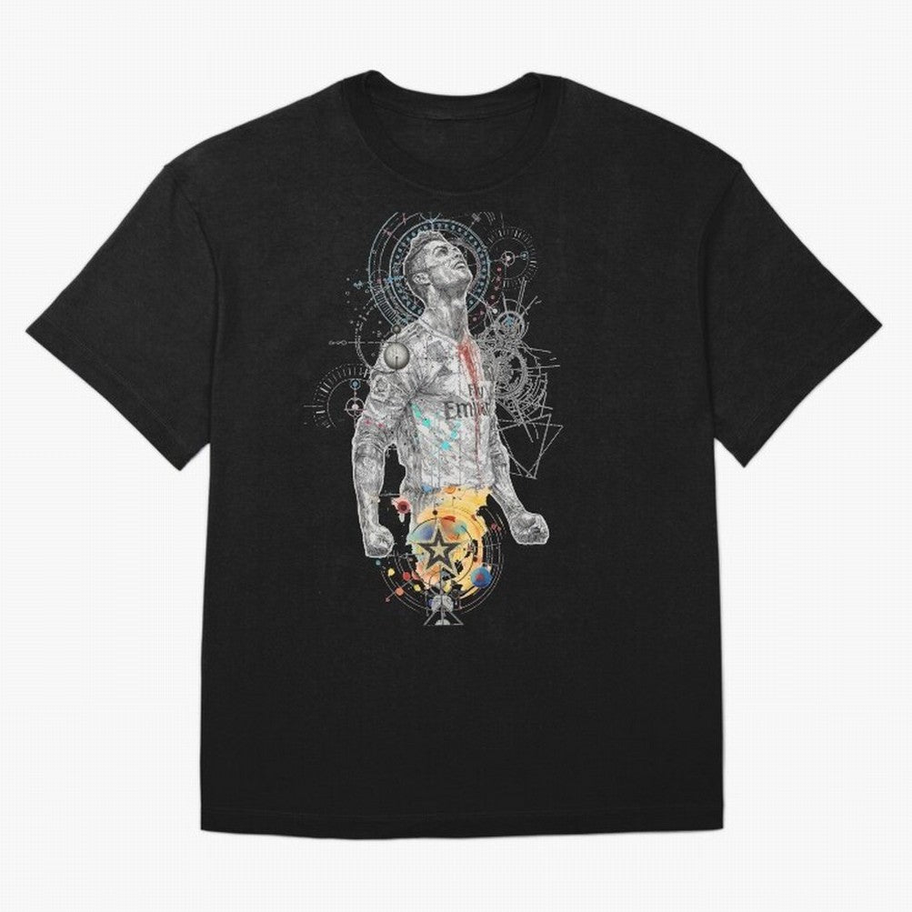 Cristiano Ronaldo Football Playmaker Oversized T-Shirt Cheer through Every Moment of FIFA World Cup 2026 Group Stage Spirit, Featuring Netherlands, Messi, CR7 and Mbappe, Championship Spirit, Famous Goals, Roaring Crowds and International Football