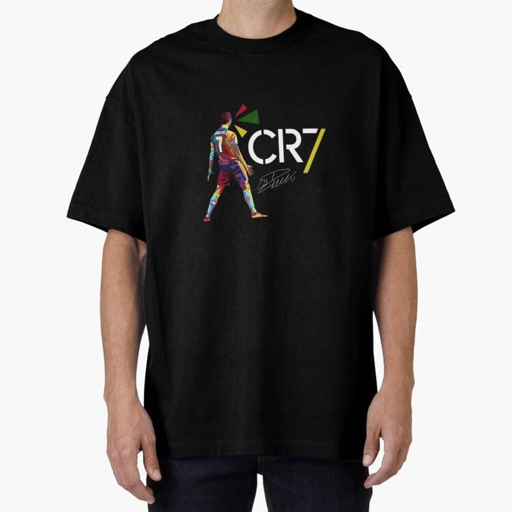 Cr7 Cristiano Ronaldo Signature Classic Oversized T-Shirt Bring FIFA World Cup 2026 for Fans of Neymar, Haaland and Cristiano Ronaldo and Argentina, Bringing Goal Celebration Energy, Supporter Heritage, Football Icons and Worldwide Tournament Joy;