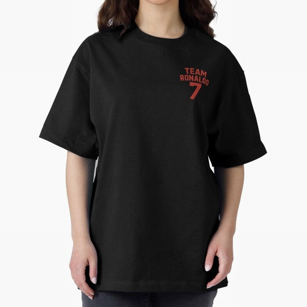 Team Ronaldo | CR7 team | For Fans Oversized T-Shirt Step into the FIFA World Cup 2026 USA Canada Mexico Journey through Mbappe Highlights, Spain Pride, Game Day Rituals, Football Legends, Country Pride and the Road to the Final; Ideal for Football