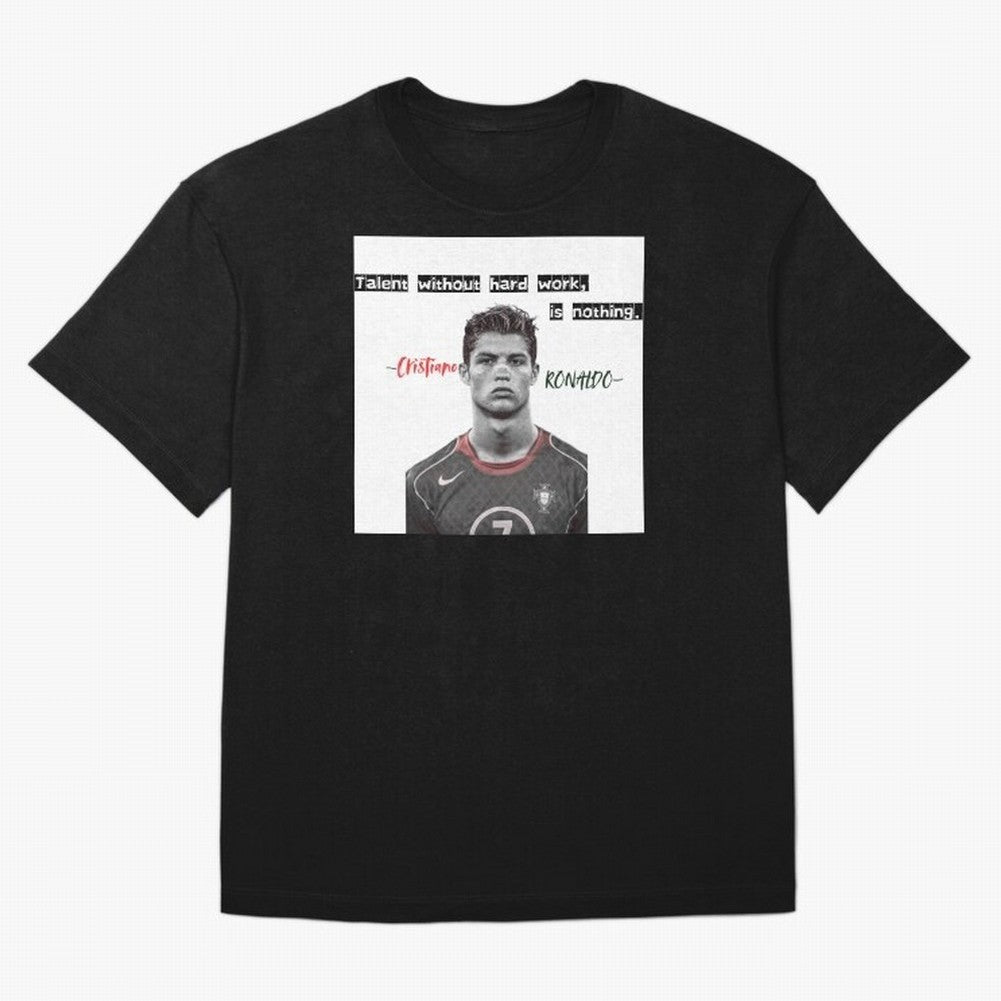 Cristiano Ronaldo - Dedication | NextLevel Motivation white Oversized T-Shirt Discover FIFA World Cup 2026 USA Canada Mexico Inspired by Mbappe, England and Germany Energy, Classic Soccer Heritage, Championship Pressure, Fan Loyalty and