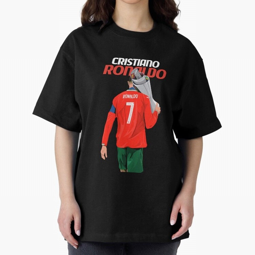 Cristiano Ronaldo Win Oversized T-Shirt Keep Football History Alive during FIFA World Cup 2026 USA Canada Mexico Connected to CR7, Argentina, France and Brazil Energy, Football History, Final Match Energy, Crowd Noise and Once in a Lifetime