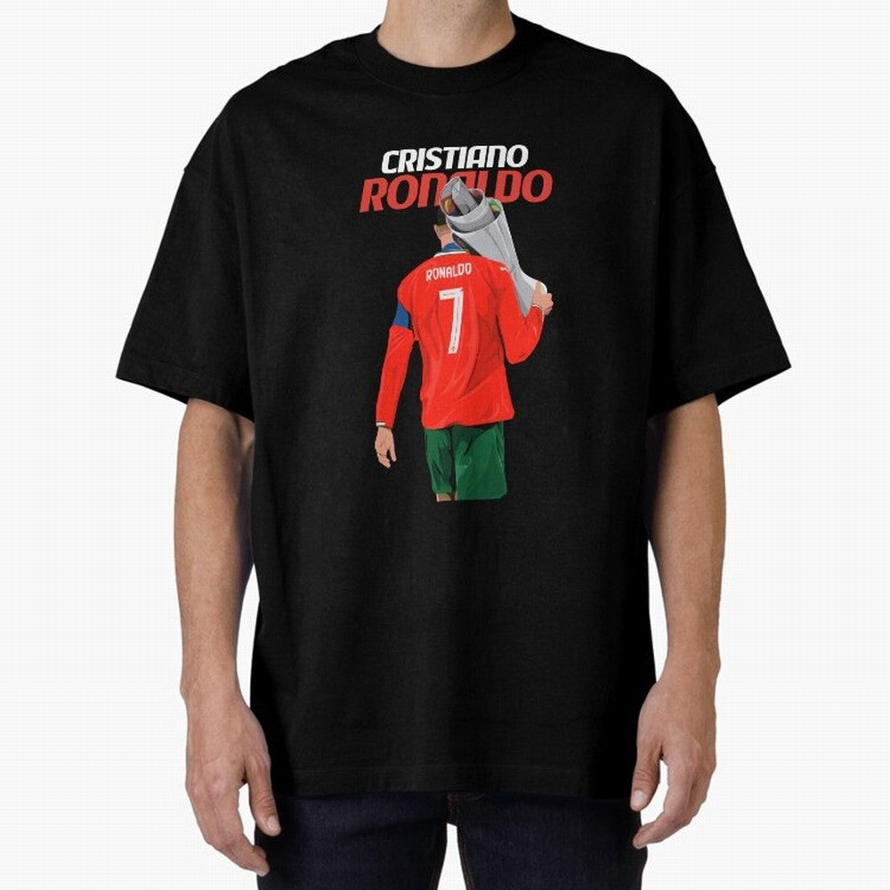 Cristiano Ronaldo Win Oversized T-Shirt Keep Football History Alive during FIFA World Cup 2026 USA Canada Mexico Connected to CR7, Argentina, France and Brazil Energy, Football History, Final Match Energy, Crowd Noise and Once in a Lifetime