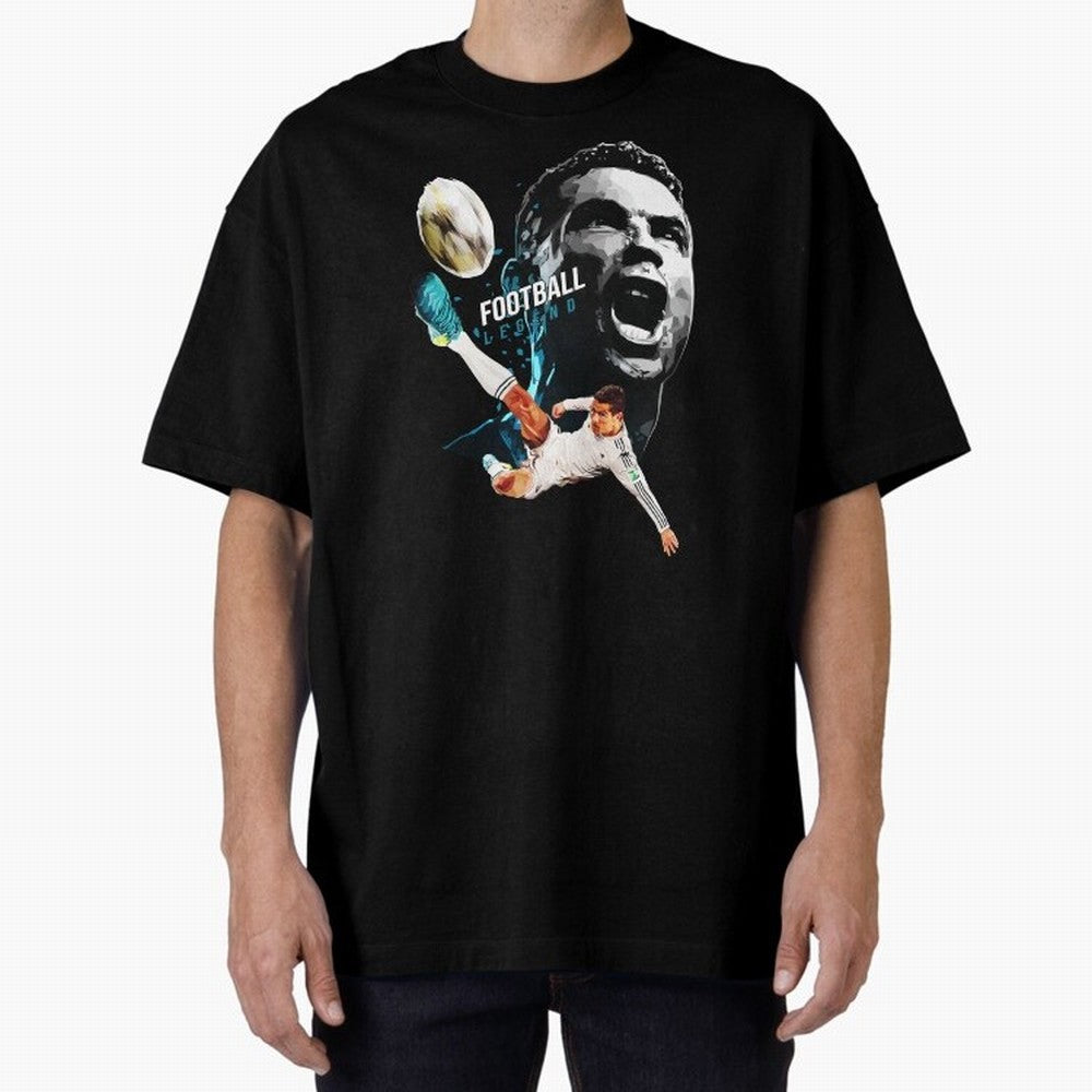 Cristiano Ronaldo Oversized T-Shirt Celebrate Supporters United by Global Football Passion for FIFA World Cup 2026, Inspired by Neymar, Haaland and Cristiano Ronaldo, England, France and Netherlands, Football Festival Excitement, Trophy Ambitions,