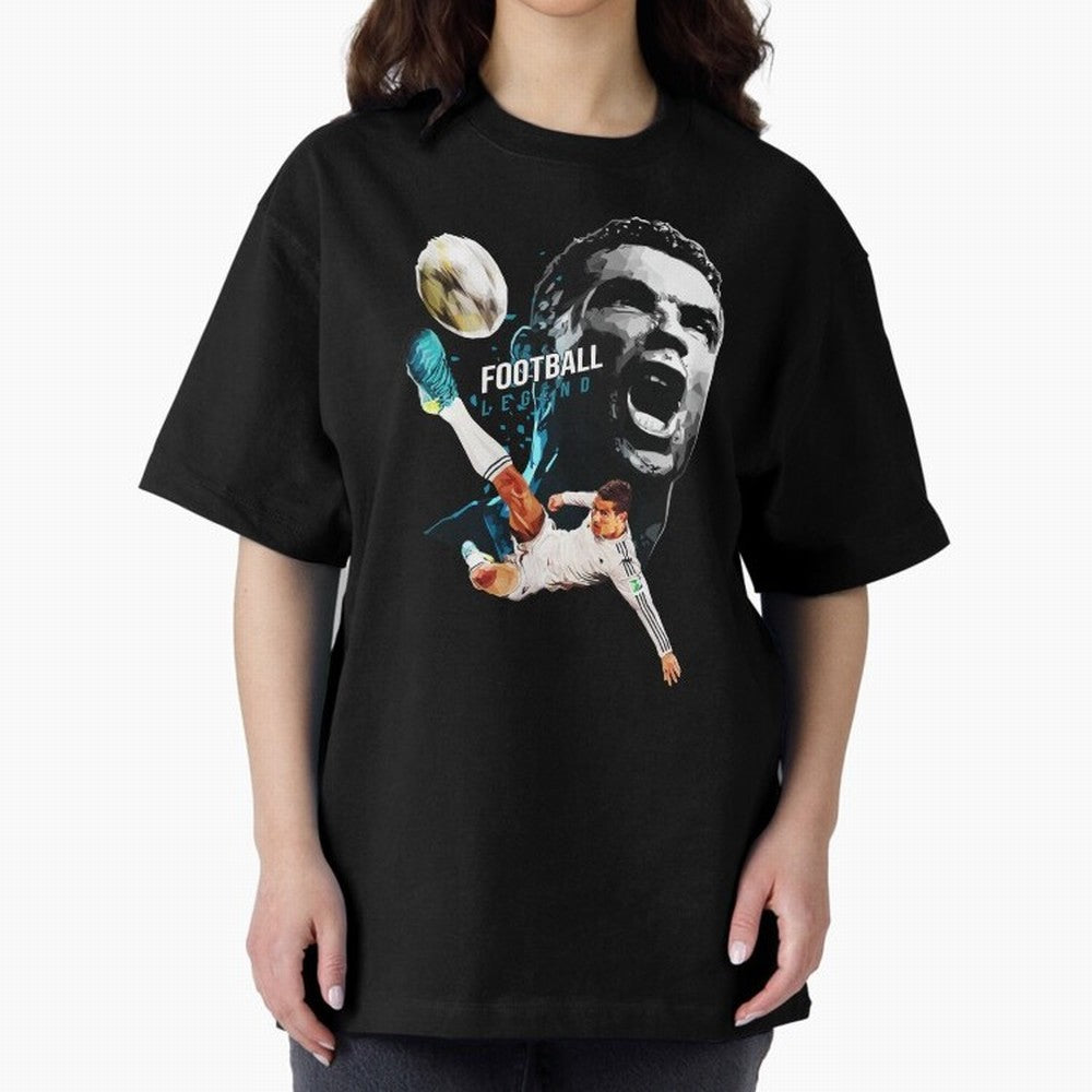 Cristiano Ronaldo Oversized T-Shirt Celebrate Supporters United by Global Football Passion for FIFA World Cup 2026, Inspired by Neymar, Haaland and Cristiano Ronaldo, England, France and Netherlands, Football Festival Excitement, Trophy Ambitions,