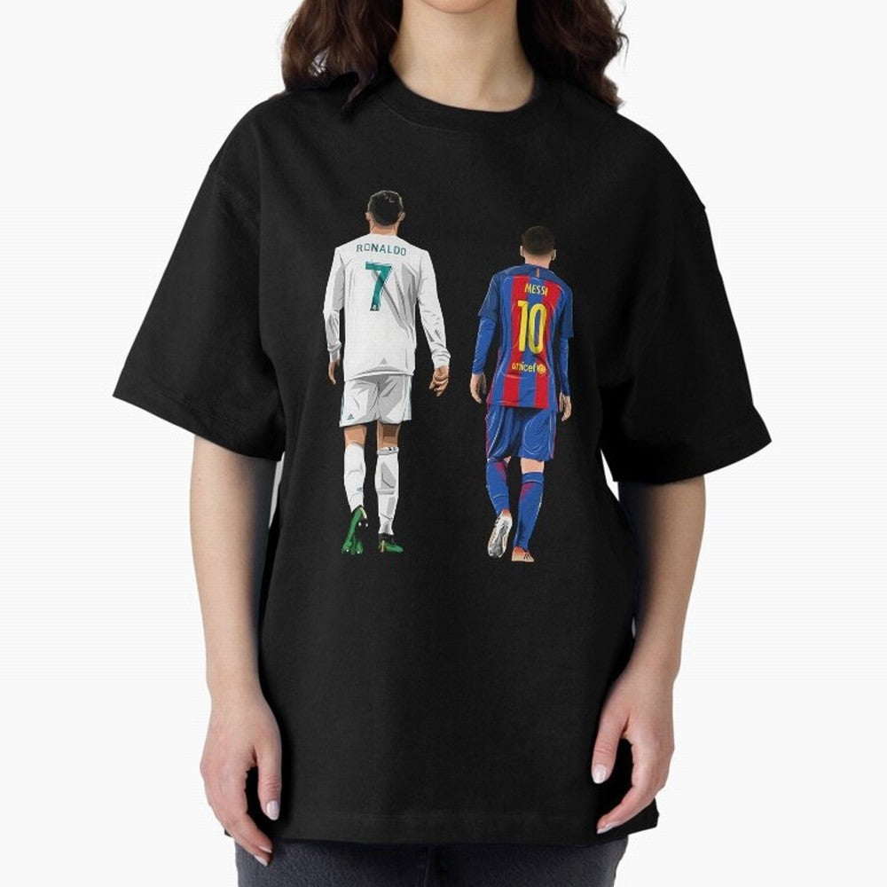 Cristiano Ronaldo & Messi vector Oversized T-Shirt Show Fan Pride Across FIFA World Cup 2026 Group Stage for Fans of Cristiano Ronaldo, Haaland and CR7 and Germany, Bringing Stadium Chants, National Pride, Trophy Dreams and Unforgettable Football