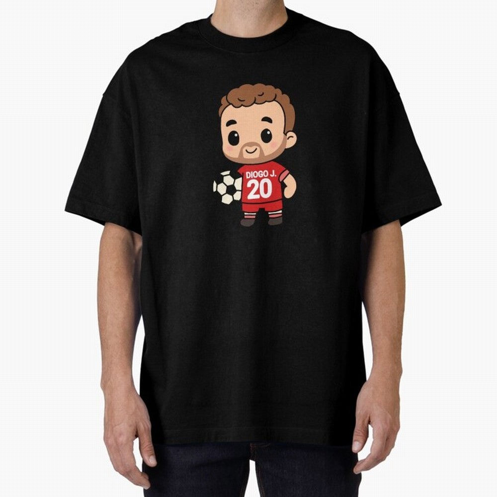 Diogo Jota jersey | manga | cute kawaii | by Nooby Draw Oversized T-Shirt Carry National Pride through FIFA World Cup 2026 USA Canada Mexico Celebrating Neymar, Haaland and Cristiano Ronaldo, England, France and Netherlands Energy, Fan Favorite