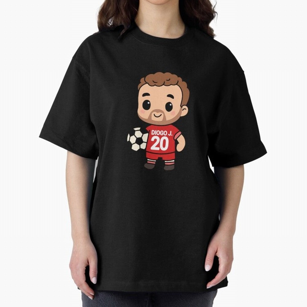 Diogo Jota jersey | manga | cute kawaii | by Nooby Draw Oversized T-Shirt Carry National Pride through FIFA World Cup 2026 USA Canada Mexico Celebrating Neymar, Haaland and Cristiano Ronaldo, England, France and Netherlands Energy, Fan Favorite