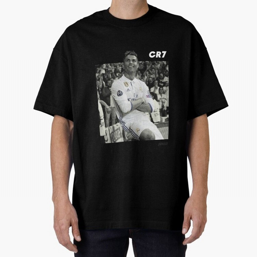 Cristiano Ronaldo | MR. CHAMPIONS LEAGUE Oversized T-Shirt Support the Legends of FIFA World Cup 2026 Group Stage for Fans of Messi and Spain and Netherlands, Bringing Match Day Excitement, Supporter Culture, Golden Goals and Global Football