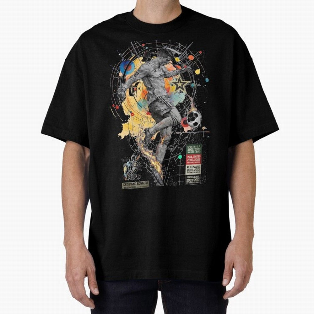 Cristiano Ronaldo Football Playmaker Oversized T-Shirt Support Iconic Players in FIFA World Cup 2026 Group Stage Made for Cristiano Ronaldo, Haaland and CR7, Germany Energy, Match Day Excitement, Supporter Culture, Golden Goals and Global Football