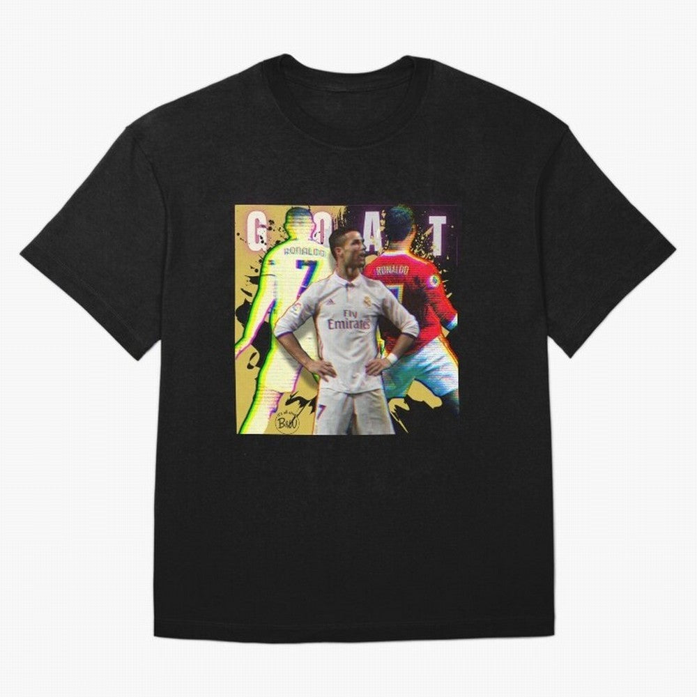 Cristiano Ronaldo ¨C The GOAT Era Tribute Oversized T-Shirt Elevate Global Football Passion for FIFA World Cup 2026 Group Stage, Made for Messi, England, France and Netherlands, Stadium Memories, Football Loyalty, International Chants and