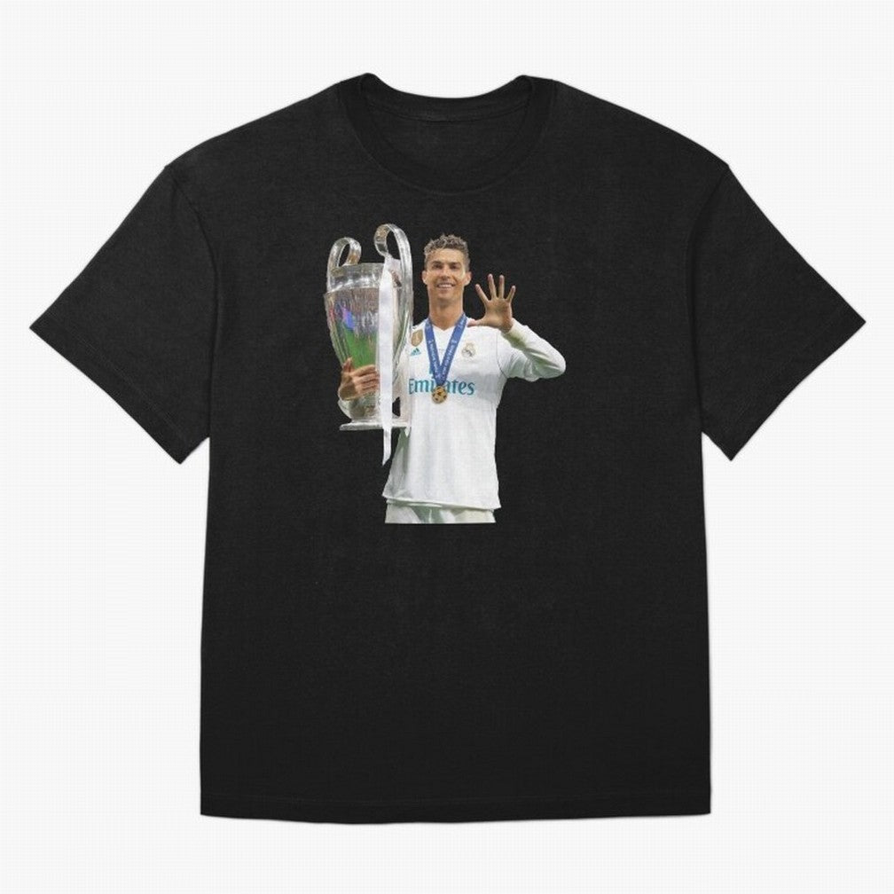 Cristiano Ronaldo with the cup Oversized T-Shirt Celebrate Unforgettable Nights in the FIFA World Cup 2026 Group Stage Journey through Cristiano Ronaldo, Haaland and CR7 Highlights, Germany Pride, Game Day Rituals, Football Legends, Country Pride
