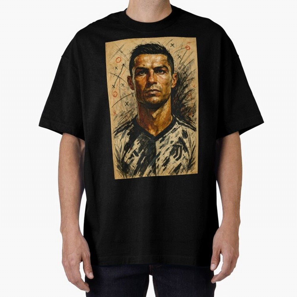 The Architect of Victory Oversized T-Shirt Honor the Football Icons of FIFA World Cup 2026 USA Canada Mexico for Fans of CR7 and Messi and Spain, Bringing Match Day Excitement, Supporter Culture, Golden Goals and Global Football Passion; Perfect