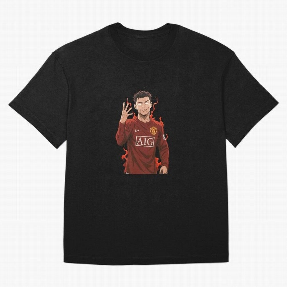 Cristiano Ronaldo Anime Art ¨C Blue Lock Inspired Football Legend Oversized T-Shirt Celebrate the Next Chapter of FIFA World Cup 2026 Capturing Neymar, Haaland and Cristiano Ronaldo, Germany Energy, Championship Spirit, Famous Goals, Roaring Crowds