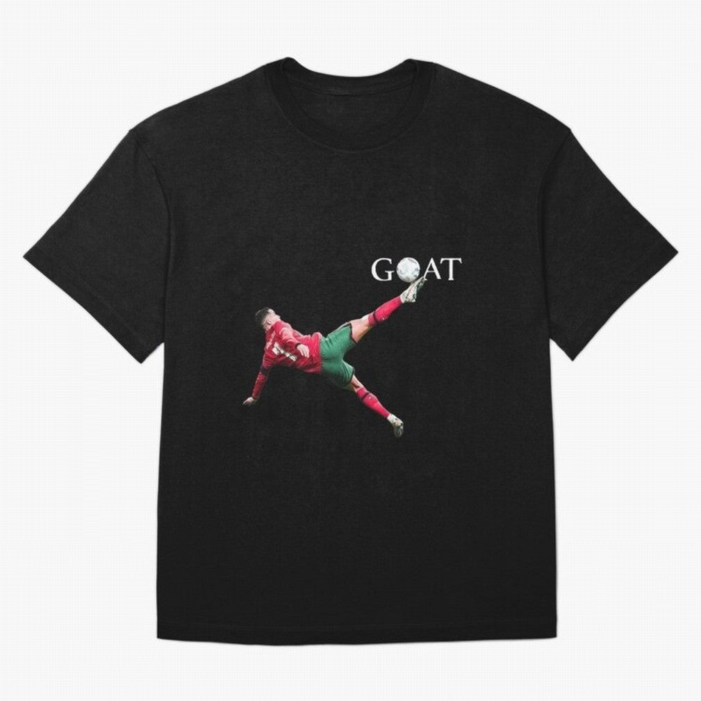 GOAT in Motion: Ronaldo's Iconic Bicycle Kick Oversized T-Shirt Follow the Final Road of Global Football Passion for FIFA World Cup 2026 Group Stage, Capturing CR7, Brazil, Portugal and Argentina, Football History, Final Match Energy, Crowd Noise