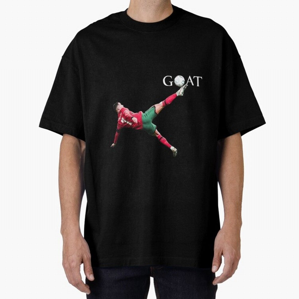 GOAT in Motion: Ronaldo's Iconic Bicycle Kick Oversized T-Shirt Follow the Final Road of Global Football Passion for FIFA World Cup 2026 Group Stage, Capturing CR7, Brazil, Portugal and Argentina, Football History, Final Match Energy, Crowd Noise