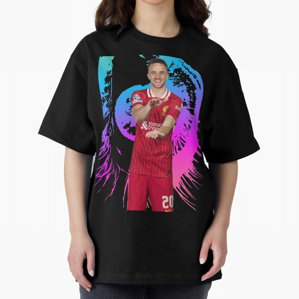Diogo Jota Oversized T-Shirt Celebrate Unforgettable Nights in Global Football Passion for FIFA World Cup 2026 USA Canada Mexico, with CR7, Spain and Netherlands, Football Festival Excitement, Trophy Ambitions, Country Rivalries and Star Player