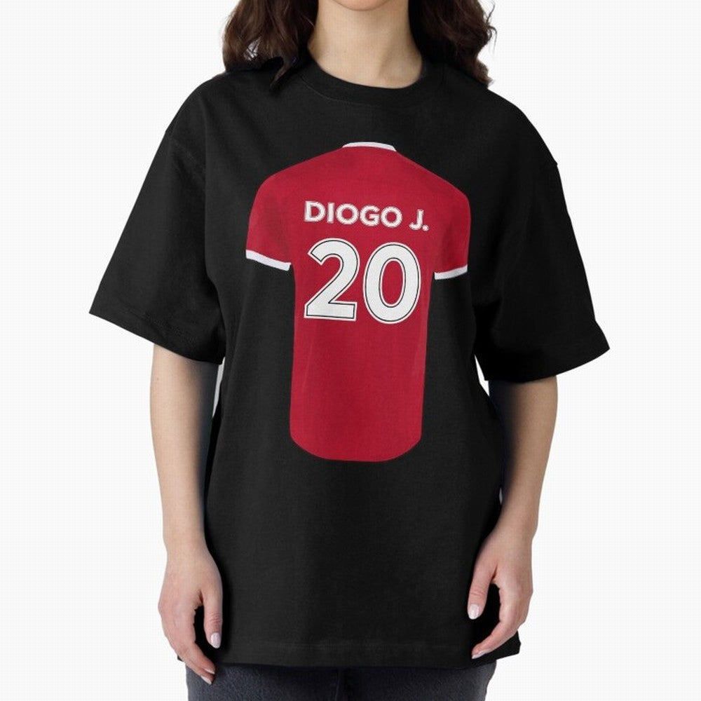 Diogo Jota jersey Oversized T-Shirt Feel the Trophy Chase of Global Football Passion for FIFA World Cup 2026, Filled with Haaland and Mbappe, Spain, Stadium Chants, National Pride, Trophy Dreams and Unforgettable Football Memories; Created for