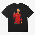 Cristiano Ronaldo Goal Pop Art Oversized T-Shirt Follow Every Goal of FIFA World Cup 2026 Spirit, with Netherlands, CR7, Global Supporter Spirit, Legendary Goals, National Colors and Tournament Celebration; Perfect for Supporters Who Want Bold