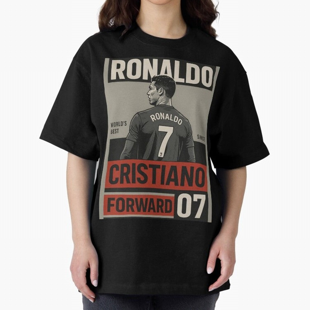 CR7 Legacy ¨C Cold Blooded Greatness Poster Art Oversized T-Shirt Show Up for the Glory of Global Football Passion for FIFA World Cup 2026 Group Stage, Celebrating Neymar, Germany, Football History, Final Match Energy, Crowd Noise and Once in a