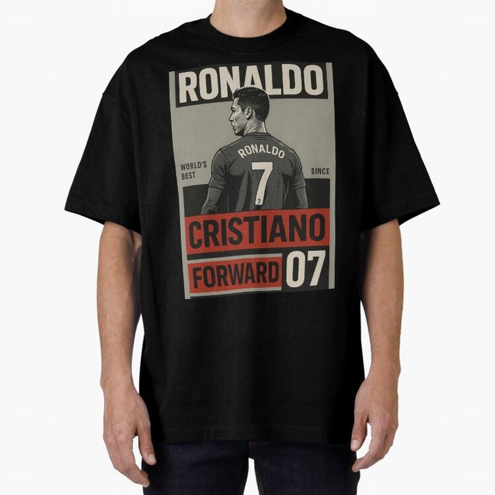 CR7 Legacy ¨C Cold Blooded Greatness Poster Art Oversized T-Shirt Show Up for the Glory of Global Football Passion for FIFA World Cup 2026 Group Stage, Celebrating Neymar, Germany, Football History, Final Match Energy, Crowd Noise and Once in a