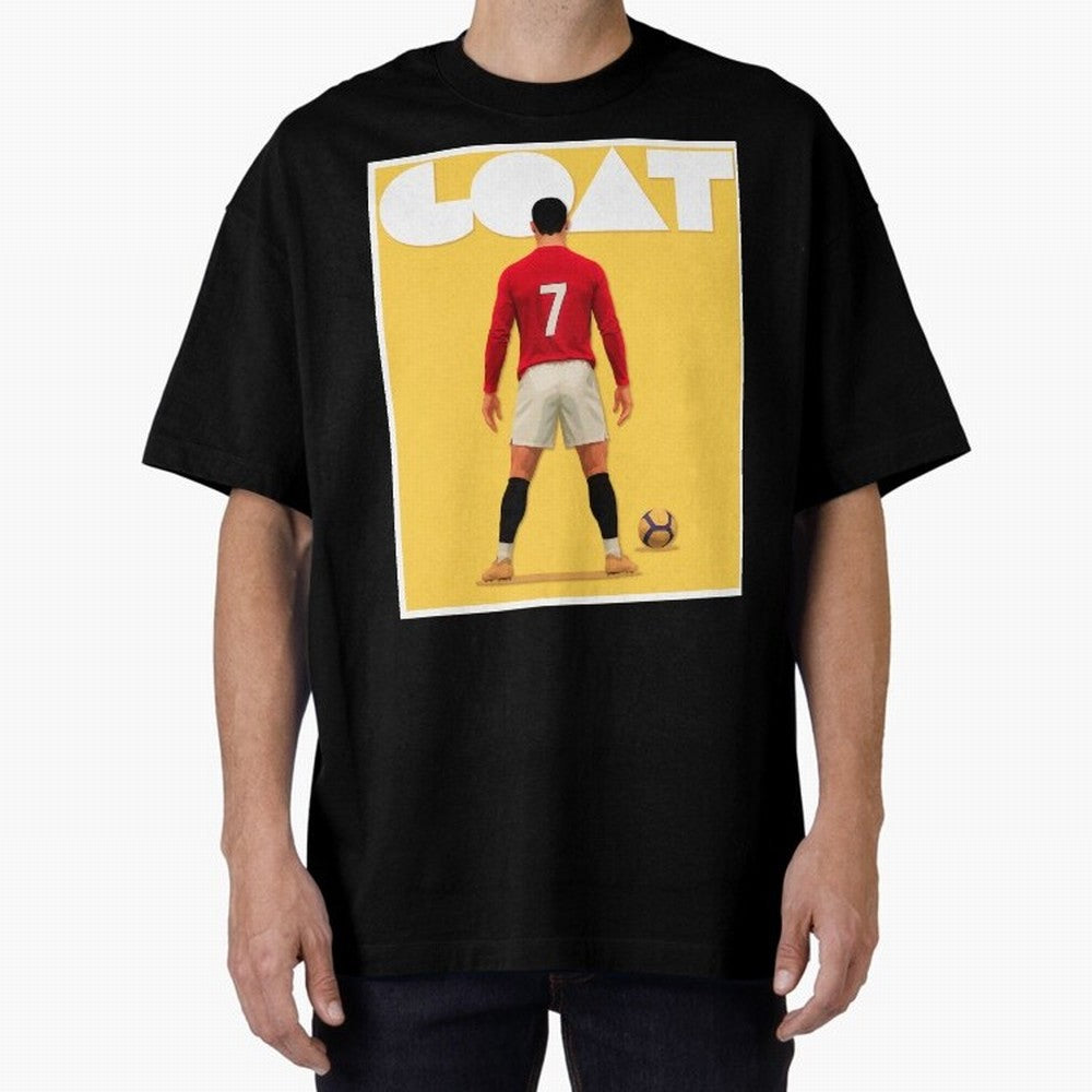 Cristiano Ronaldo Men's CR7 Football Jersey | Real Madrid GOAT Portugal Sports Shirt Fan Gift Oversized T-Shirt Fuel FIFA World Cup 2026 for Fans of Haaland and England, Bringing Vintage Soccer Flavor, Modern Football Stars, National Flags and