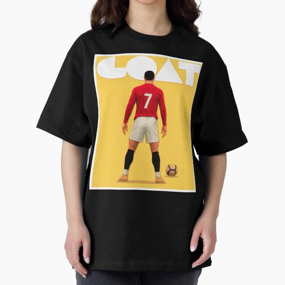 Cristiano Ronaldo Men's CR7 Football Jersey | Real Madrid GOAT Portugal Sports Shirt Fan Gift Oversized T-Shirt Fuel FIFA World Cup 2026 for Fans of Haaland and England, Bringing Vintage Soccer Flavor, Modern Football Stars, National Flags and