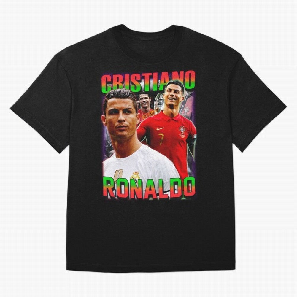 Cristiano Ronaldo Graphic Oversized T-Shirt Celebrate Unforgettable Nights in the FIFA World Cup 2026 USA Canada Mexico Journey through Mbappe and Neymar Highlights, France Pride, Football Passion, Legendary Performances, Festival Vibes and