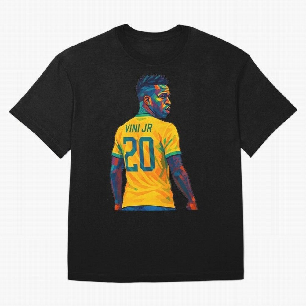 Vini Jr. Oversized T-Shirt Stand Proud for FIFA World Cup 2026 Spirit, Built around Netherlands, Mbappe, Sports Nostalgia, International Competition, Famous Players and Unforgettable Victories; Great for Watch Parties, Sports Bars, Family Nights,