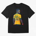 Vini Jr. Oversized T-Shirt Stand Proud for FIFA World Cup 2026 Spirit, Built around Netherlands, Mbappe, Sports Nostalgia, International Competition, Famous Players and Unforgettable Victories; Great for Watch Parties, Sports Bars, Family Nights,