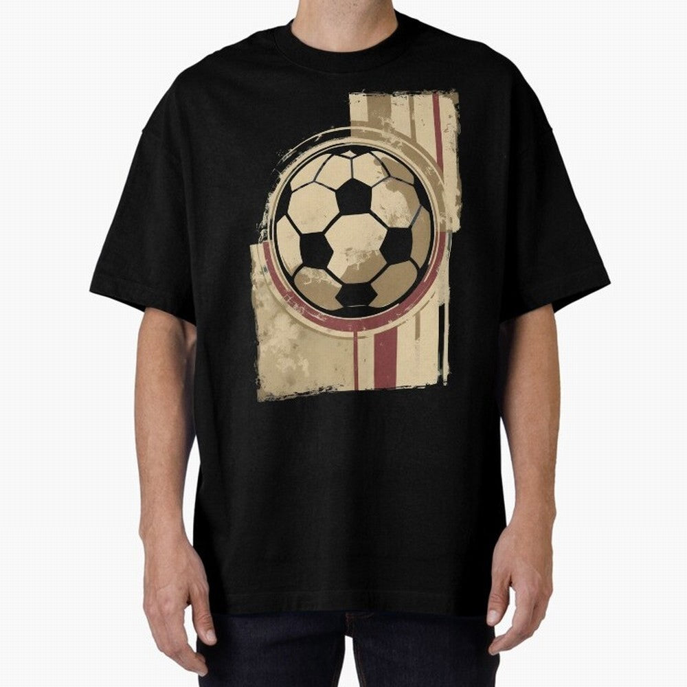 Soccer ball Oversized T-Shirt Turn Up for the FIFA World Cup 2026 Journey through Messi, Neymar and Mbappe Highlights, France and Portugal Pride, Championship Spirit, Famous Goals, Roaring Crowds and International Football Unity; Ideal for