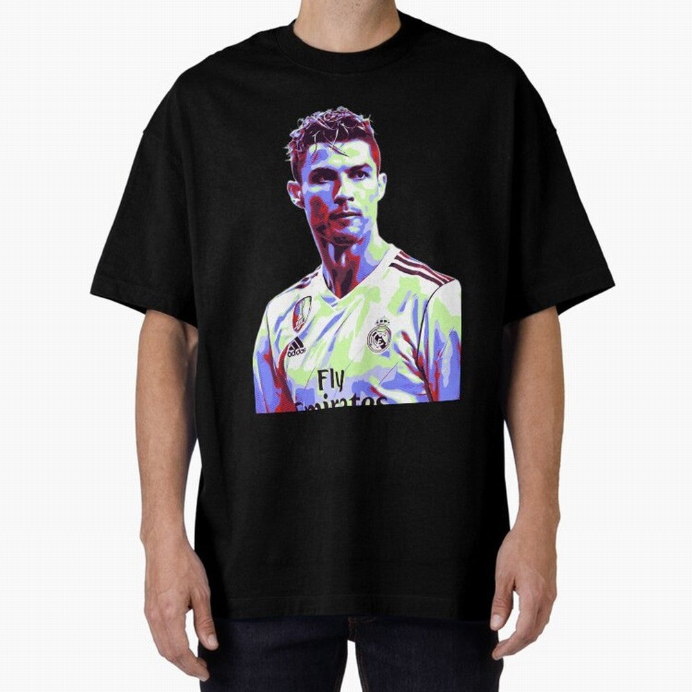 Ronaldo - retro Oversized T-Shirt Experience the Global Stage of FIFA World Cup 2026 Group Stage for Fans of Messi and Cristiano Ronaldo and Brazil, Bringing Stadium Chants, National Pride, Trophy Dreams and Unforgettable Football Memories; Perfect