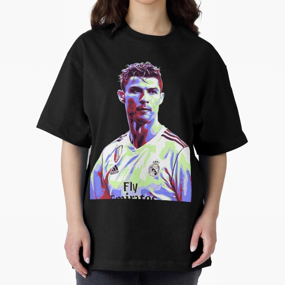 Ronaldo - retro Oversized T-Shirt Experience the Global Stage of FIFA World Cup 2026 Group Stage for Fans of Messi and Cristiano Ronaldo and Brazil, Bringing Stadium Chants, National Pride, Trophy Dreams and Unforgettable Football Memories; Perfect