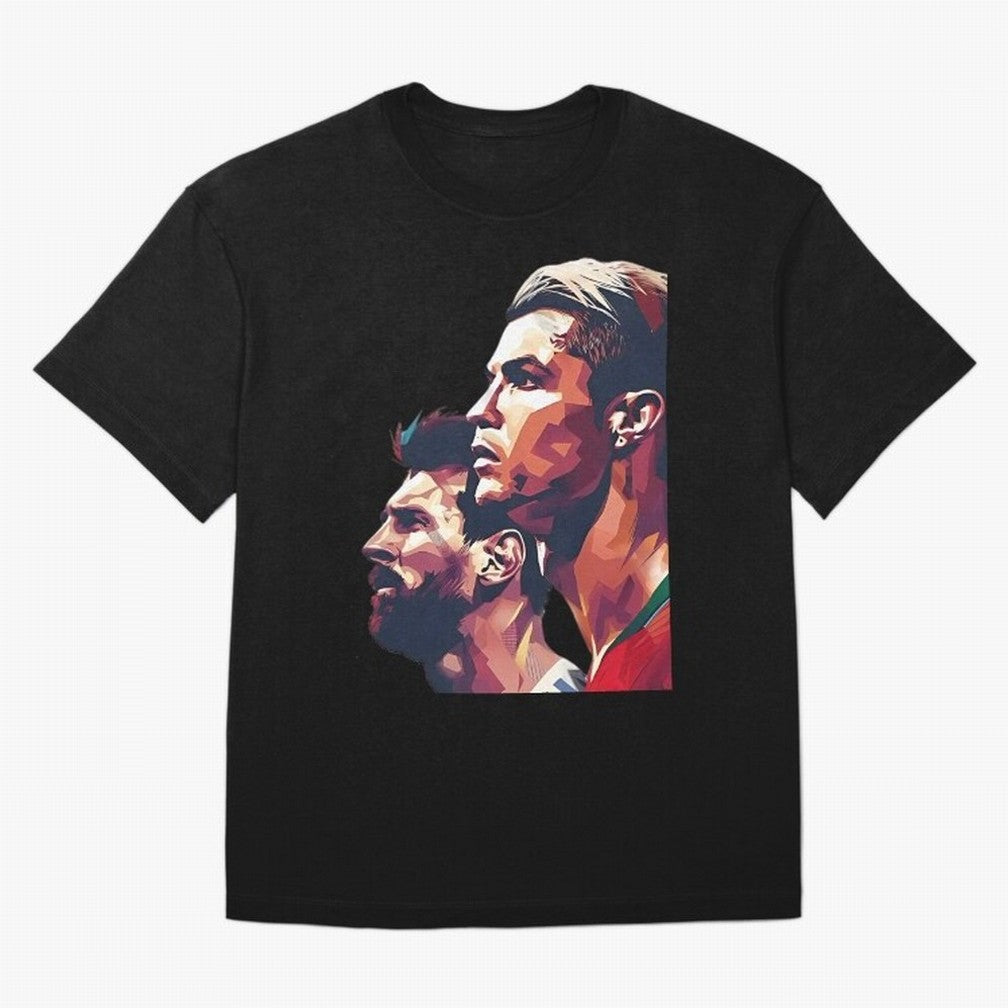 ronaldo and messi - Goat Oversized T-Shirt Create FIFA World Cup 2026 Group Stage for Fans of Messi, Neymar and Mbappe and Argentina and Brazil, Bringing Football History, Final Match Energy, Crowd Noise and Once in a Lifetime Moments; Made for