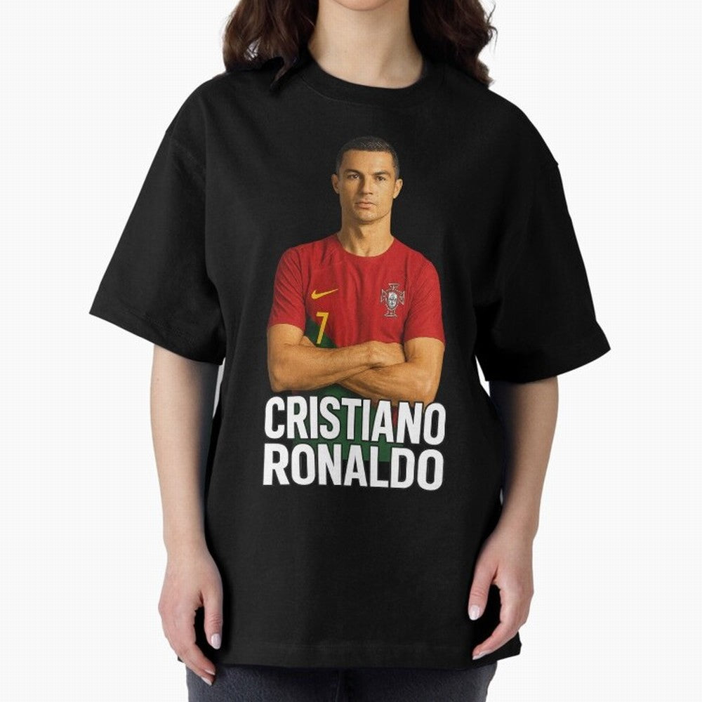 Cristiano Ronaldo Oversized T-Shirt Enjoy FIFA World Cup 2026 USA Canada Mexico Spirit, Celebrating England and Germany, Haaland, Tournament Hype, Historic Matchups, Family Viewing Parties and Global Sports Pride; Great for Supporters Who Love