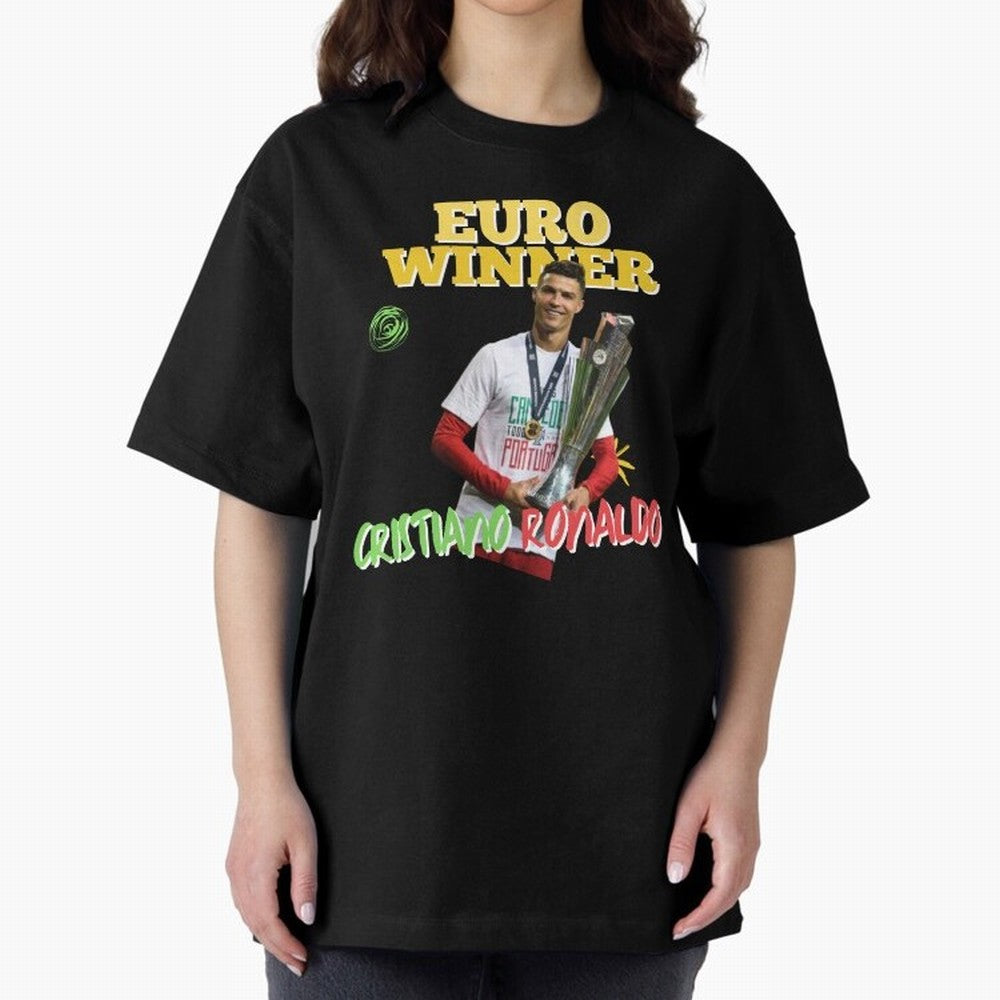 Cristiano Ronaldo Euro Winner Oversized T-Shirt Make the Season About the FIFA World Cup 2026 USA Canada Mexico Journey through Neymar Highlights, Spain Pride, Stadium Memories, Football Loyalty, International Chants and Championship Tradition;