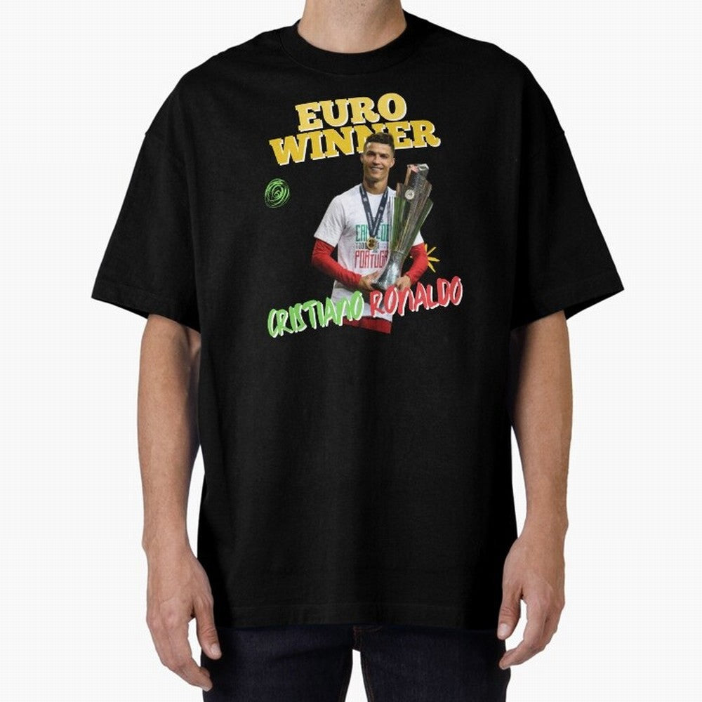 Cristiano Ronaldo Euro Winner Oversized T-Shirt Make the Season About the FIFA World Cup 2026 USA Canada Mexico Journey through Neymar Highlights, Spain Pride, Stadium Memories, Football Loyalty, International Chants and Championship Tradition;