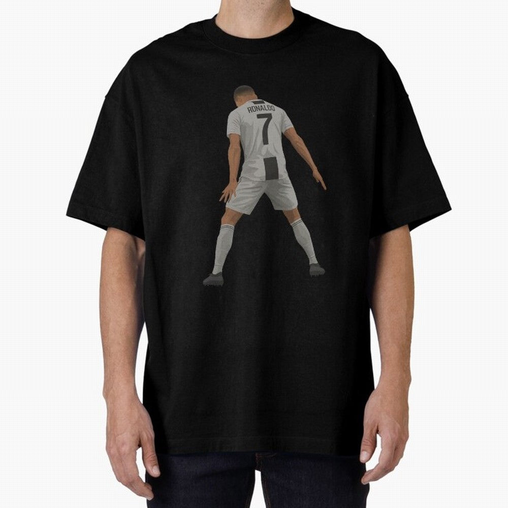 Cristiano Ronaldo Iconic Celebration Oversized T-Shirt Honor the Beautiful Game during FIFA World Cup 2026 for Fans of Messi and England, Bringing Soccer Culture, Superstar Moments, National Team Dreams and Competitive Fire; Perfect for Fans,
