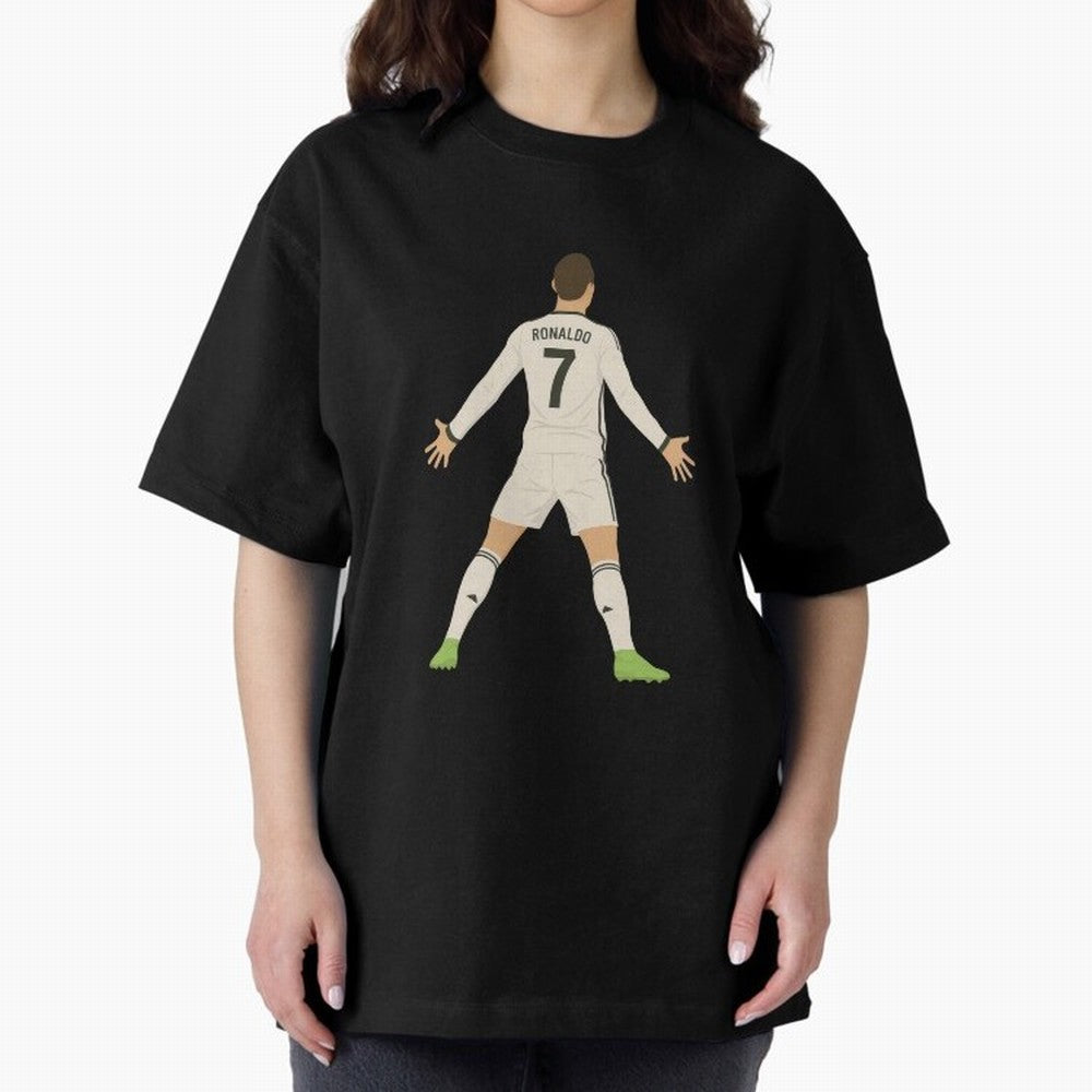 Cristiano Ronaldo Iconic Celebration Oversized T-Shirt Bring Retro Soccer Energy to Match Day Hype around FIFA World Cup 2026 USA Canada Mexico, Haaland and Mbappe, England, Global Supporter Spirit, Legendary Goals, National Colors and Tournament