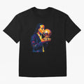 Ronaldinho Wpap Art Oversized T-Shirt Fuel Your Fan Pride for Global Football Passion for FIFA World Cup 2026 USA Canada Mexico, Filled with CR7 and Messi, France and Portugal, Sports Nostalgia, International Competition, Famous Players and