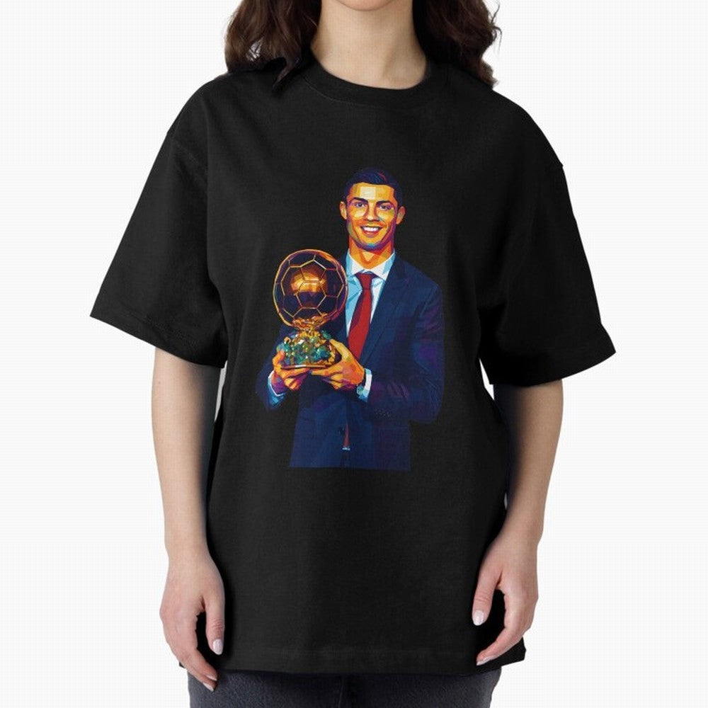 Cristiano Ronaldo Wpap Art Oversized T-Shirt Bring World Football Passion into the FIFA World Cup 2026 Group Stage Journey through Haaland and Mbappe Highlights, Argentina, France and Brazil Pride, Classic Soccer Heritage, Championship Pressure,