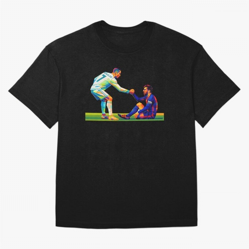 Cristiano Ronaldo & Messi Wpap Art Oversized T-Shirt Relive the Noise and Pride of FIFA World Cup 2026 Driven by Messi, CR7 and Mbappe, Germany Energy, Classic Soccer Heritage, Championship Pressure, Fan Loyalty and International Pride; Great for