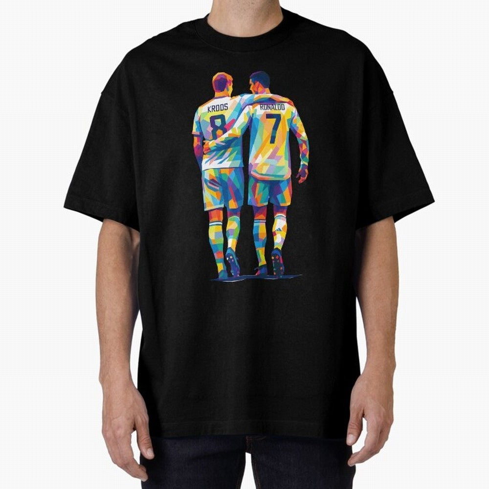 Cristiano Ronaldo & Toni Kroos Wpap Art Oversized T-Shirt Bring World Football Passion into FIFA World Cup 2026 Group Stage Spirit, Capturing Argentina, France and Brazil, Cristiano Ronaldo, Stadium Memories, Football Loyalty, International Chants