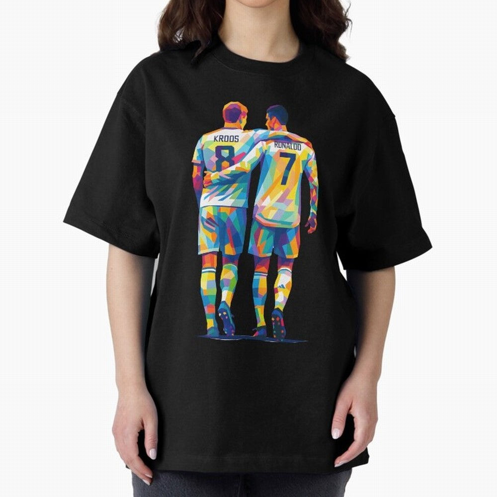Cristiano Ronaldo & Toni Kroos Wpap Art Oversized T-Shirt Bring World Football Passion into FIFA World Cup 2026 Group Stage Spirit, Capturing Argentina, France and Brazil, Cristiano Ronaldo, Stadium Memories, Football Loyalty, International Chants